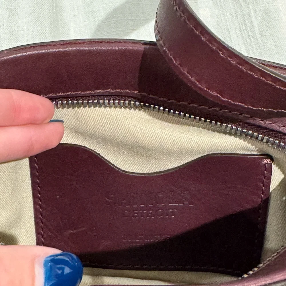 Shinola Burgundy Leather Crossbody Bag - Picture 4 of 4